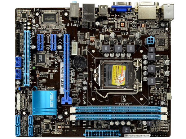 T. Madre ASUS P8H61-M LE/CSM-B3, ChipSet Intel H61 Exp.,
Soporta: Core i7/i5/i3 de Socket 1155,
Integrado: Audio HD, Red Gigabit,
Memoria: DDR3 1333/1066MHz, 16GB Max,
Diseño mATX, Ptos: 1xPCIEX16,2xPCIEX1