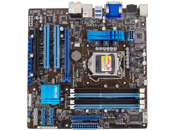 T. Madre ASUS P8H67-M PRO/CSM, ChipSet Intel H67 Exp.,
Soporta: Core i7/i5/i3 de Socket 1155,
Memoria: DDR3 1333/1066 32GB Max,
Integrado: Audio HD, Red Gigabit,
Serial ATA 3.0, USB 3.0,
Diseño mATX, Ptos: 1xPCIEX16,1xPCIEx4
