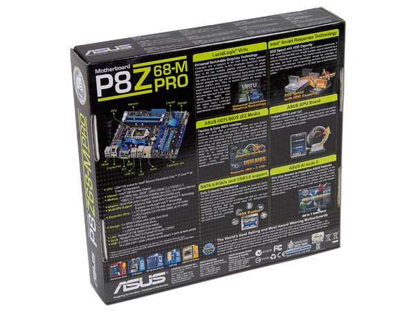 T. Madre ASUS P8Z68-M PRO, ChipSet Intel Z68,
Soporta: Core i7/i5/i3 de Socket 1155,
Integrado: Audio HD, Red,
 USB 3.0 y SATA 3.0,
Memoria: DDR3 2200(O.C.)/1600/1333MHz, 32GB Max,
ATX, Ptos: 2xPCIEX16, 1xPCIx1