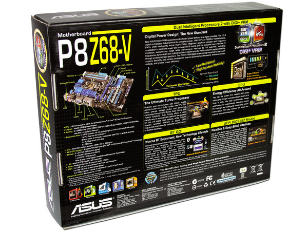 T. Madre ASUS P8Z68-V, ChipSet Intel Z68,
Soporta: Core i7/i5/i3 de Socket 1155,
Integrado: Audio HD, Red,
 USB 3.0 y SATA 3.0,
Memoria: DDR3 1866(O.C.)/1600/1333MHz 32GB Max,
ATX, Ptos: 3xPCIEX16, 2xPCIEx1