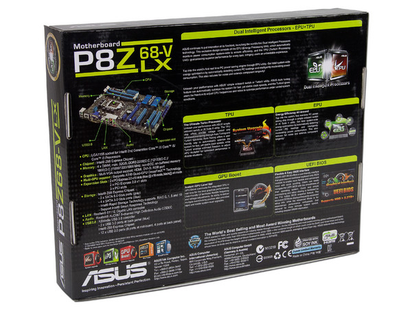 T. Madre ASUS P8Z68-V LX, ChipSet Intel Z68,
Soporta: Core i7/i5/i3 de Socket 1155,
Integrado: Audio HD, Red,
 USB 3.0 y SATA 3.0,
Memoria: DDR3 2200(O.C.)/1600/1333MHz 32GB Max,
ATX, Ptos: 2xPCIEX16, 2xPCIEx1