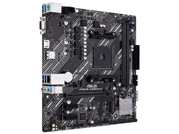 T. Madre ASUS PRIME A520M-K,
Chipset AMD A520,
Segmento: Básico,
Soporta: AMD Ryzen 3ra, 4ta y 5ta Generación, Socket AM4,
DDR4 4600/3866/2133 MHz, 64GB Max,
Audio HD, Red, USB 3.0,
SATA 3.0, M.2,
Micro-ATX, Ptos: PCIE 3.0 x16, PCIE 3.0 x1. (Caja 