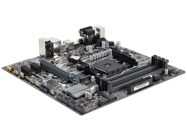 T. Madre ASUS PRIME B350M-A/CSM, ChipSet AMD B350, 
Soporta: AMD Ryzen/ Athlon / 7ma Gen A-Series de Socket AM4,
Memoria: DDR4 3200(O.C.)/2400/2133 MHz, 64GB Max,
Integrado: Audio HD, Red, USB 3.1 y SATA 3.0, 
Micro-ATX, Ptos: 2xPCIEx16, 2xPCIEx1.