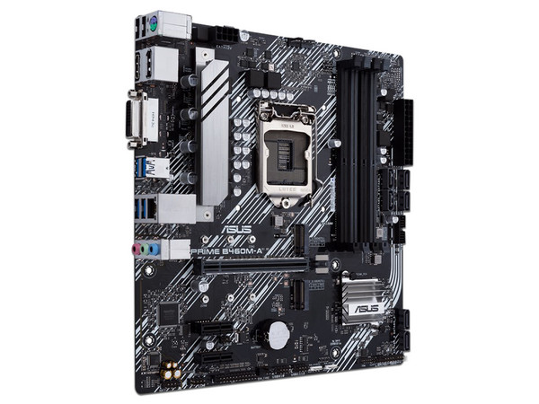 T. Madre ASUS PRIME B460M-A, Chipset Intel B460,
Soporta: Intel 10ma Generación de Socket 1200,
Memoria DDR4 2933 / 2666 / 2133 MHz, 128GB Máx,
Integrado: Audio HD, Red y SATA 3.0, M.2,
MicroATX Ptos: 1xPCIE x16, 2XPCIE x1.