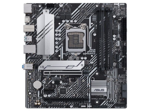 T. Madre Asus PRIME B560M-A, Chipset Intel B560,
Soporta: Intel 10ma y 11va Generación de Socket 1200,
Memoria: DDR4 5000(OC)/3466(OC)/2133 MHz, 128GB Max,
Integrado: Audio HD, Red,
USB 3.1 y SATA 3.0,
MicroATX, Ptos: 1xPCIEx1, 2xPCIEx16.