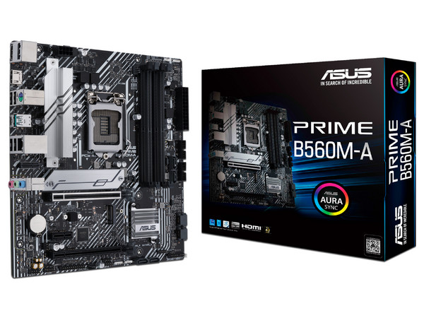 T. Madre Asus PRIME B560M-A, Chipset Intel B560,
Soporta: Intel 10ma y 11va Generación de Socket 1200,
Memoria: DDR4 5000(OC)/3466(OC)/2133 MHz, 128GB Max,
Integrado: Audio HD, Red,
USB 3.1 y SATA 3.0,
MicroATX, Ptos: 1xPCIEx1, 2xPCIEx16.