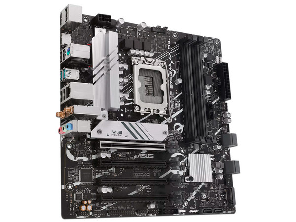 T. Madre ASUS PRIME B760M-A AX D4, Chipset Intel B760,
Soporta: Intel 12va y 13va Generación, Socket 1700,
Memoria: DDR4 5333(OC)/3600/2133MHz, 128GB Max,
Integrado: Audio HD, WiFi 6, USB 3.2, SATA 6.0, M.2,
Micro-ATX, Ptos: 1xPCIe5.0x16, 3xPCIe4.0x1
