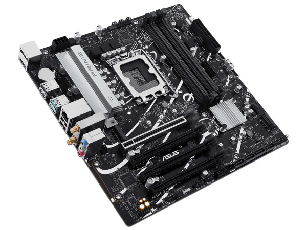 T. Madre ASUS PRIME B760M-A AX6 II, 
Chipset Intel B760, 
Segmento: Alto,
Soporta Procesadores Intel Core i9, i7, i5, i3, Celeron, Pentium, Socket LGA 1700, 
Memoria DDR5 hasta 6000(OC) MHz, 
Wi-Fi 6, M.2, 
Micro ATX. Ptos: 4xPCIE4.0x16