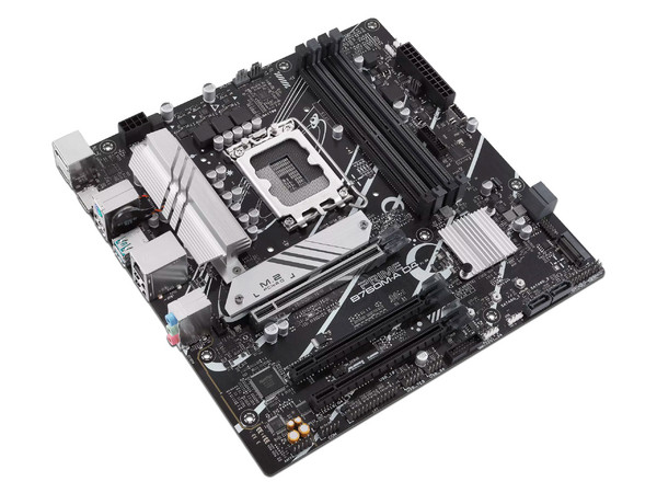 T. Madre ASUS PRIME B760M-A D4,
Chipset Intel B760M,
Segmento: Alto,
Soporta: Intel 13va y 12va Generación de Socket 1700,
Memoria: DDR4 5333/4800/2133MHz, 128GB Max,
Integrado: AudioHD, Red, USB 3.1 y SATA 3.0, M.2,
Micro-ATX, Ptos: 3xPCIE4.0x16