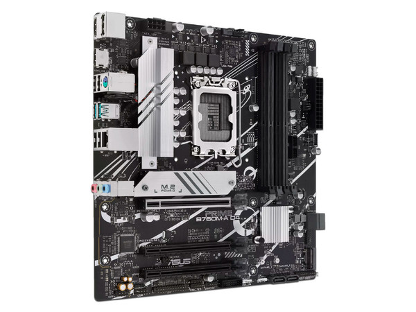 T. Madre ASUS PRIME B760M-A D4,
Chipset Intel B760M,
Segmento: Alto,
Soporta: Intel 13va y 12va Generación de Socket 1700,
Memoria: DDR4 5333/4800/2133MHz, 128GB Max,
Integrado: AudioHD, Red, USB 3.1 y SATA 3.0, M.2,
Micro-ATX, Ptos: 3xPCIE4.0x16