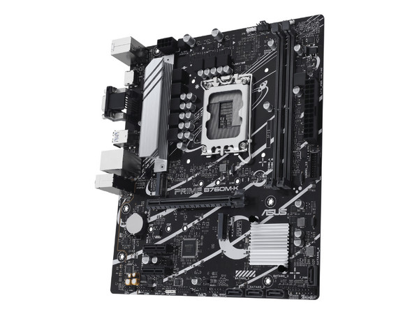 T. Madre ASUS PRIME PRIME B760M-K,
Chipset Intel B760, Soporta: Intel 14va y 13va Generación,
Segmento: Básico,
Socket 1700,
Memoria: DDR5 8000/7200/6000MHz, 96GB Max,
Integrado: AudioHD, Red, USB 3.1 y SATA 3.0, M.2,
Micro-ATX, Ptos: 1xPCIE4.0x16.