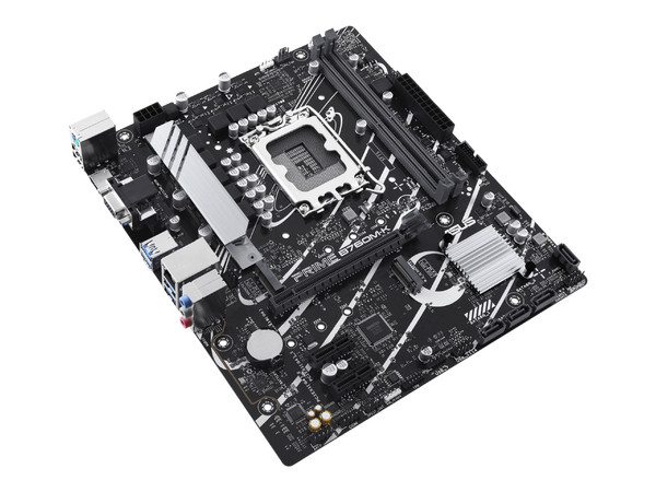 T. Madre ASUS PRIME PRIME B760M-K,
Chipset Intel B760, Soporta: Intel 14va y 13va Generación,
Segmento: Básico,
Socket 1700,
Memoria: DDR5 8000/7200/6000MHz, 96GB Max,
Integrado: AudioHD, Red, USB 3.1 y SATA 3.0, M.2,
Micro-ATX, Ptos: 1xPCIE4.0x16.