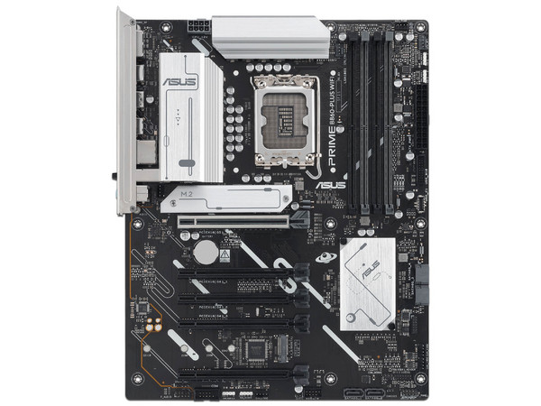 T. Madre ASUS PRIME B860-PLUS WIFI: Chipset B860, 
Soporta: Procesadores Intel Core Ultra (Series 2), Socket LGA 1851, 
Memoria: DDR5 8600/6800/5600MHz, 256GB Max, 
Integrado: Wi-Fi, USB, M.2, 
ATX, Ptos: 1xPCIE5.0x16.