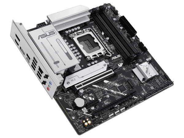 T. Madre ASUS PRIME B860M-A WIFI:
Chipset B860, 
Segmento: Alto,
Soporta: Procesadores Intel Core Ultra (Series 2), Socket LGA 1851,
Memoria: DDR5 8600/6800/5600MHz, 256GB Max,
Integrado: Wi-Fi, USB, M.2,
Micro- ATX, Ptos: 1xPCIE5.0x16.
