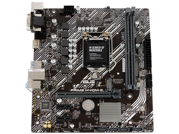 T. Madre ASUS PRIME H410M-E, Chipset Intel H410,
Soporta: Intel 10ma Generación de Socket 1200,
Memoria: DDR4 2933 / 2666 / 2133 MHz, 64GB Max,
Integrado: AudioHD, Red, USB 3.0 y SATA 3.0, M.2,
Caja Abierta, Producto con desgaste, sin accesorios.