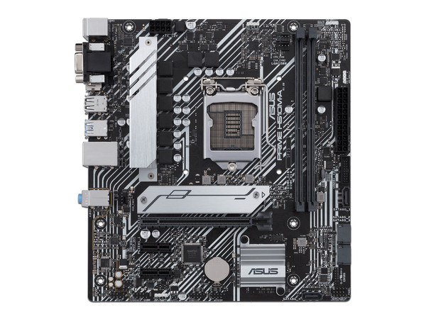 T. Madre ASUS PRIME H510M-A/CSM, Chipset Intel H510,
Soporta: Intel 11va y 10ma gen, Socket 1200,
Memoria: DDR4 3200/2800/2133MHz, 64GB Max,
Integrado: AudioHD, Red, USB 3.1 y SATA 3.0, M.2,
Micro-ATX, Ptos: 1xPCIE4.0x16, 2xPCIE3.0x1