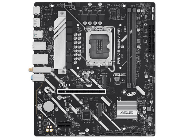 T. Madre ASUS PRIME H810M-A WIFI-CSM,
Chipset Intel H810,
Segmento: Básico,
Soporta: Intel Ultra (Series 2). Generación, Socket 1851
RAM: DDR5 6400+, 128GB Max
Audio HD, Red, WiFi 6E
USB 3.2, SATA 3.0, M.2
Micro-ATX, Ptos: 1xPCIE4.0x16, 1xPCIE4.0x