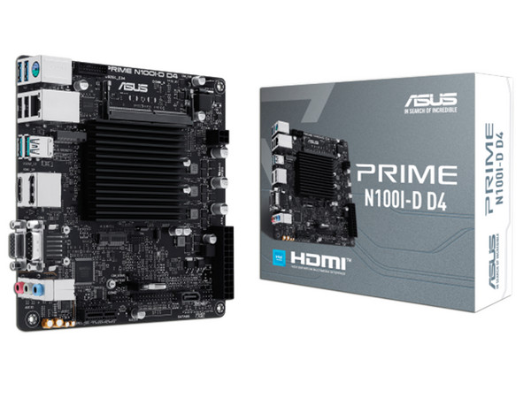 T. Madre ASUS PRIME N100I-D D4,
Procesador Integrado Intel N100 (Hasta 3.4 GHz),
Memoria: DDR4 3200/2666/2133 MHz, 16GB Max SODIMM,
Integrado: Audio, Red, M.2, SATA 3.0,
Video Intel UHD Graphics,
Mini ITX, Ptos: 1xPCIE3.0x1.