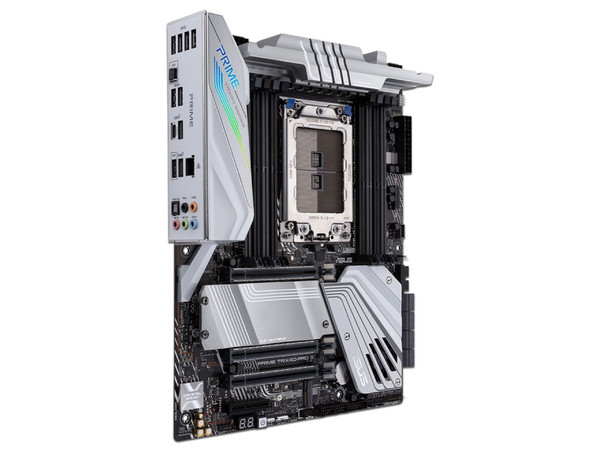 T. Madre ASUS PRIME TRX40-PRO S, Chipset AMD TRX40, 
Soporta: AMD Ryzen Threadripper 3ra Gen, 
Memoria: DDR4 3200 / 2666 / 2133MHz,256GB Máx,
Integrado: audio alta definición Realtek, 
USB 3.1, ATX, Ptos: 3xPCIEx16