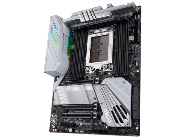 T. Madre ASUS PRIME TRX40-PRO S, Chipset AMD TRX40, 
Soporta: AMD Ryzen Threadripper 3ra Gen, 
Memoria: DDR4 3200 / 2666 / 2133MHz,256GB Máx,
Integrado: audio alta definición Realtek, 
USB 3.1, ATX, Ptos: 3xPCIEx16