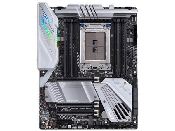 T. Madre ASUS PRIME TRX40-PRO S, Chipset AMD TRX40, 
Soporta: AMD Ryzen Threadripper 3ra Gen, 
Memoria: DDR4 3200 / 2666 / 2133MHz,256GB Máx,
Integrado: audio alta definición Realtek, 
USB 3.1, ATX, Ptos: 3xPCIEx16