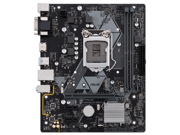 T. Madre ASUS PRIME H310M-E 2.0, Chipset Intel H310,
Soporta: Intel Core 9th / 8th Gen., Socket 1151,
Memoria: DDR4 2133MHz, 32GB Max,
Integrado: Audio HD, Red,
USB 3.0, SATA 3.0 y M.2,
Micro-ATX.