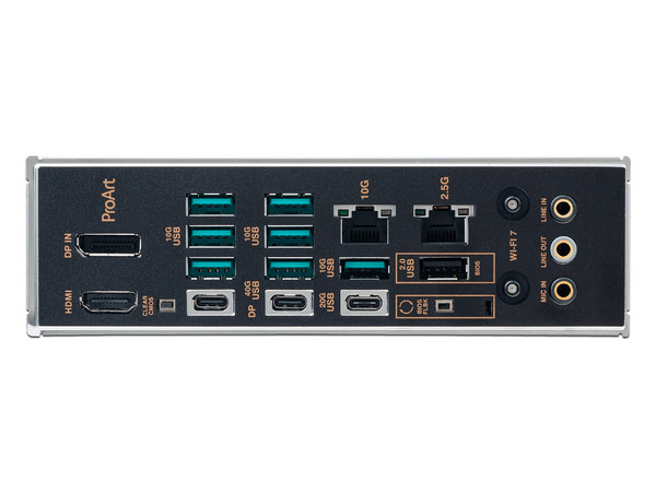 T. Madre ASUS ProArt X870E-Creator WiFi:
Chipset AMD X870E, 
Segmento: Alto/Gamer,
Soporta AMD 8000 y 9000 Series, Socket AM5, 
RAM: DDR5 8000MHz/7200HMz/6400MHz, Máx 192GB, 
Audio HD, Red, USB y SATA 3.0, M.2, ATX, 
Ptos: 1xPCIe5.0x16, 2xPCIe4.0x16
