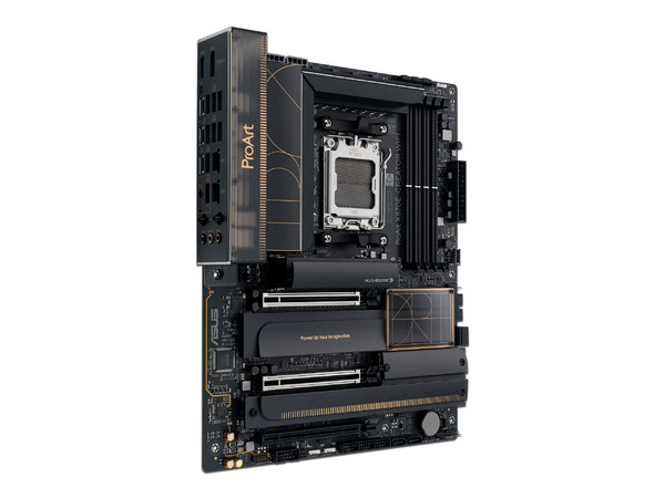 T. Madre ASUS ProArt X870E-Creator WiFi:
Chipset AMD X870E, 
Segmento: Alto/Gamer,
Soporta AMD 8000 y 9000 Series, Socket AM5, 
RAM: DDR5 8000MHz/7200HMz/6400MHz, Máx 192GB, 
Audio HD, Red, USB y SATA 3.0, M.2, ATX, 
Ptos: 1xPCIe5.0x16, 2xPCIe4.0x16