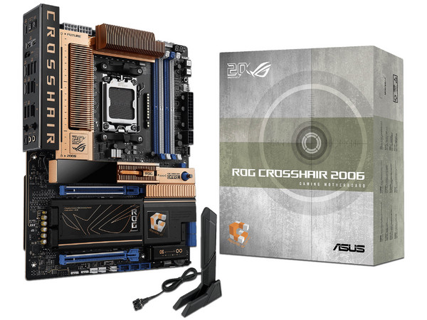 T. Madre ASUS ROG CROSSHAIR 2006 X870E Edición Especial:
Chipset AMD X870E,
Segmento: Alto,
Soporta: AMD Ryzen 7ma, 8va y 9na Gen, Socket AM5, 
Memoria: DDR5 9200+MT/s, Máx. 256GB, 
Integrado: AudioHD, Wi-Fi 7, USB 3.2, 
SATA, M.2, ATX, 2xPCIE5.0x1