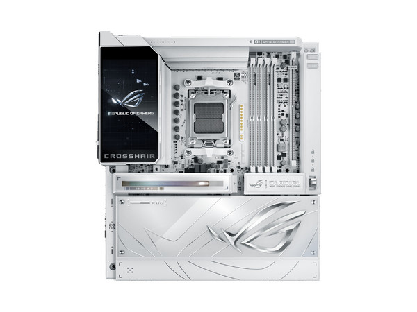 T. Madre ASUS ROG CROSSHAIR X870E GLACIAL, 
Chipset AMD X870, Segmento: Alto, 
Soporta: Ryzen 9000/ 8000/ 7000 Series, Socket AM5, 
Memoria: DDR5 8200/5600MHz, 256GB Max, 
Audio HD, Red, USB Tipo C, SATA 3.0, M.2, Wi-Fi, 
ATX, Ptos: 1xPCIE5.0x16.