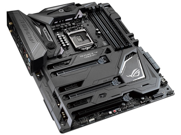 T. Madre ASUS ROG MAXIMUS IX FORMULA, Chipset Intel Z270,
Soporta: Core i7 / i5 / i3 de 7ma Gen., Socket 1151,
Memoria: DDR4 4000(O.C.)/3000(O.C.)/2133 MHz, 64GB Max,
Integrado: Audio HD, Red,
USB 3.1,  SATA 3.0, M.2,
ATX, Ptos: 3xPCIE 3.0 x16.