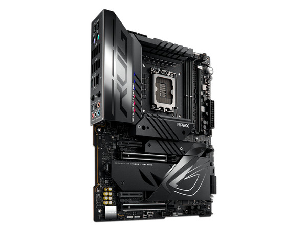 T. Madre Asus ROG Maximus Apex Encore Z790, Chipset Z790,
Soporta: Intel de 14va Generación, Socket 1700,
Memoria: DDR5 8400+(OC)/6400(OC)/4800 MHz, 96GB Max,
Integrado: Audio HD, Wi-Fi 7, USB 3.2, SATA 3.0, M.2,
ATX, Ptos: 2xPCIE5.0x16, 2xPCIE4.0x16