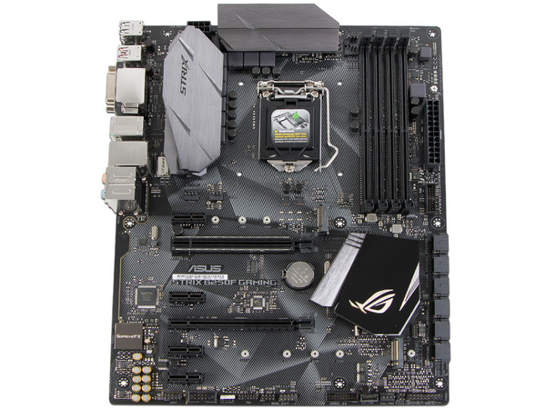 T. Madre ASUS ROG STRIX B250F GAMING, Chipset Intel B250,
Soporta: Core i7 / i5 / i3 / Pentium de 7ma Gen., Socket 1151,
Memoria: DDR4 2400/2133 MHz, 64GB Max,
Integrado: Audio HD, Red,
USB 3.1, SATA 3.0, M.2,
ATX, Ptos: 2xPCIE 3.0 x16.