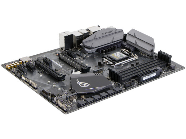 T. Madre ASUS ROG STRIX B250F GAMING, Chipset Intel B250,
Soporta: Core i7 / i5 / i3 / Pentium de 7ma Gen., Socket 1151,
Memoria: DDR4 2400/2133 MHz, 64GB Max,
Integrado: Audio HD, Red,
USB 3.1, SATA 3.0, M.2,
ATX, Ptos: 2xPCIE 3.0 x16.