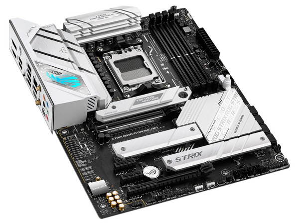 T. Madre ASUS ROG STRIX B650-A GAMING WIFI,
Chipset B650,
Segmento: Alto/Gamer,
Soporta: AMD Ryzen 7000 Series, Socket AM5,
RAM: DDR5 6400+(OC)/5400(OC)/5200/5000/4800 MHz, 128GB Max,
Audio, Wi-Fi, SATA 3.0, M.2,
ATX, Ptos: 1xPCIE4.0x16, 2xPCIE4.0x