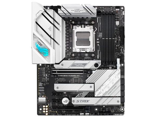 T. Madre ASUS ROG STRIX B650-A GAMING WIFI,
Chipset B650,
Segmento: Alto/Gamer,
Soporta: AMD Ryzen 7000 Series, Socket AM5,
RAM: DDR5 6400+(OC)/5400(OC)/5200/5000/4800 MHz, 128GB Max,
Audio, Wi-Fi, SATA 3.0, M.2,
ATX, Ptos: 1xPCIE4.0x16, 2xPCIE4.0x