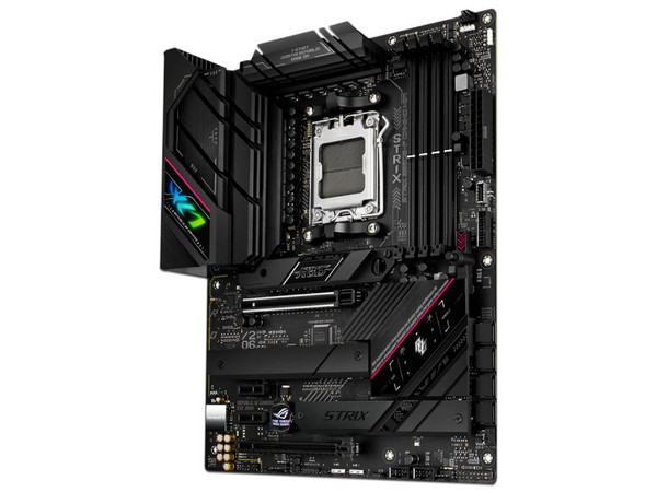 T. Madre Asus ROG STRIX B650E-F GAMING WIFI,
Chipset B650, 
Segmento: Alto/Gamer,
Soporta: AMD Ryzen 7000 Series, Socket AM5,
RAM: DDR5 6400/5400/4800 MHz, 128GB Max, 
Wi-Fi 6E, SATA 3.0, M.2, 
ATX, Ptos: 1xPCIE5.0x16, 1xPCIE4.0x16, 2xPCIE4.0x1. (C