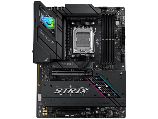 T. Madre ASUS ROG STRIX B850-F GAMING WIFI,
Chipset B850,
Segmento: Alto/Gamer,
Soporta: AMD Ryzen 7000, AMD Ryzen 8000 Series, Socket AM5,
Memoria: DDR5 8000 MHz, 192GB Max,
Audio HD, Red, Wi-Fi 7,
USB 3.2, SATA 3.0, M.2,
ATX, Ptos: 1xPCIE 5.0 x16