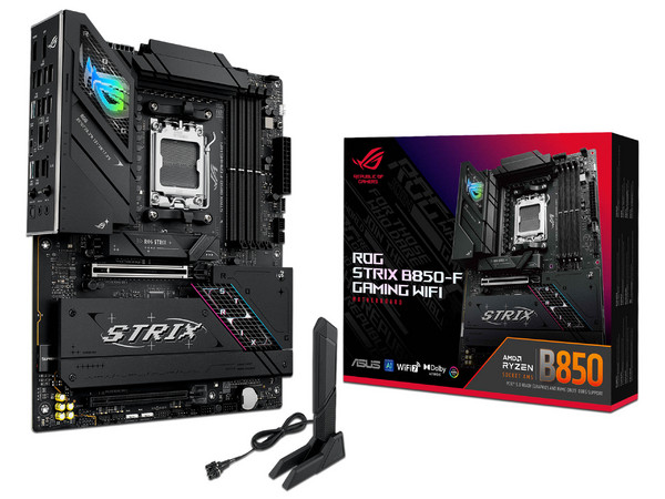 T. Madre ASUS ROG STRIX B850-F GAMING WIFI,
Chipset B850,
Segmento: Alto/Gamer,
Soporta: AMD Ryzen 7000, AMD Ryzen 8000 Series, Socket AM5,
Memoria: DDR5 8000 MHz, 192GB Max,
Audio HD, Red, Wi-Fi 7,
USB 3.2, SATA 3.0, M.2,
ATX, Ptos: 1xPCIE 5.0 x16