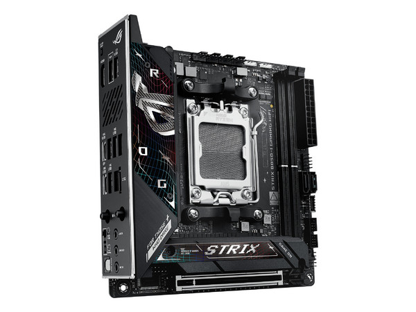 T. Madre ASUS ROG STRIX B850-I GAMING WIFI,
Chipset B850, 
Segmento: Alto/Gamer, 
Soporta: AMD Ryzen 7000, AMD Ryzen 8000 Series, Socket AM5, 
DDR5 8400 MHz, 128GB Max, 
Audio HD, Red, Wi-Fi 7, USB 3.2, SATA 3.0, M.2, 
Mini ITX, Ptos: 1xPCIE 5.0 x16