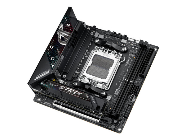 T. Madre ASUS ROG STRIX B850-I GAMING WIFI,
Chipset B850, 
Segmento: Alto/Gamer, 
Soporta: AMD Ryzen 7000, AMD Ryzen 8000 Series, Socket AM5, 
DDR5 8400 MHz, 128GB Max, 
Audio HD, Red, Wi-Fi 7, USB 3.2, SATA 3.0, M.2, 
Mini ITX, Ptos: 1xPCIE 5.0 x16