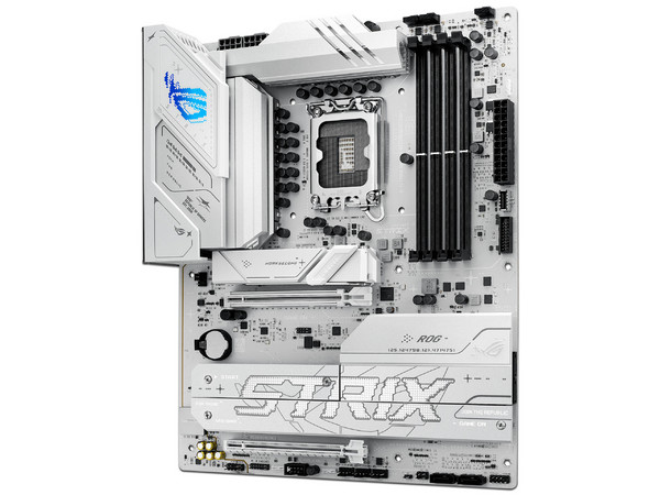 Tarjeta Madre ASUS ROG STRIX B860-A GAMING WIFI,
Chipset Intel B860,
Segmento: Alto/Gamer,
Soporta Procesadores Intel Core Ultra (Serie 2),
Memoria DDR5 hasta 8600MHz, 
PCIe 5.0, Wi-Fi 6, Bluetooth 5.2, ATX.
