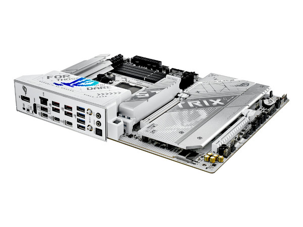 T. Madre ASUSROG STRIX X870-A GAMING W, 
Chipset AMD X870, 
Segmento: Alto/Gamer, 
Soporta AMD Ryzen Series 9000, Socket AM5, 
Memoria RAM: DDR5 8000 MHz, 192GB Máx, 
Audio HD, WiFi 7, USB, M.2, 
ATX, Ptos: 1xPCIEx16 5.0, 1xPCIEx16 4.0.