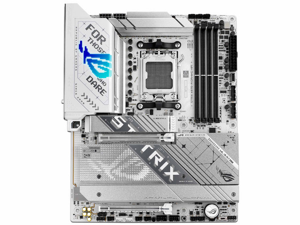 T. Madre ROG STRIX X870-A GAMING WIFI, 
Chipset AMD X870, Soporta: Procesadores AMD Serie 9000, 8000 y 7000, Socket AM5, 
Memoria: DDR5 8000+MT/s (OC), 256GB Max, 
Integrado: Wi-Fi 7, Bluetooth v5.4, Audio HD, USB-C 40Gbps, 
ATX, Ptos: 1xPCIE5.0x16.
