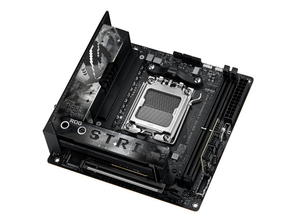 T. Madre ASUS ROG STRIX X870-I GAMING WIFI:
Chipset AMD X870,
Segmento: Alto/Gamer,
Soporta: AMD Ryzen 7ma, 8va y 9na Generación, Socket AM5,
Memoria: DDR5 8400/ 6800/ 4800MHz, Max 128GB,
AudioHD, Wi-Fi 7, USB 3.2, SATA, M.2,
Mini-ITX, 1xPCIE5.0x16.