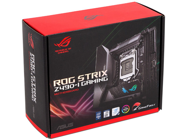 T. Madre Asus ROG STRIX Z490-I GAMING, Chipset Intel Z490,
Soporta: 10 ma. Gen de Intel Core, Pentium, Gold, Celeron.
Memoria: DDR4 4800(OC)/3000/2133 MHz, 64GB Max,
Integrado: Audio, Red, USB 3.2 y SATA 3.0, Mini-ITX,
Ptos: 1xPCIE 3.0x16.