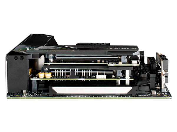 T. Madre Asus ROG STRIX Z690 I GAMING WIFI, Chipset Intel Z690,
Soporta Procesador Intel de 13a y 12va generación, Socket 1700,
Memoria:DDR5 6400(OC)/5600(OC)/4800  MHz, 64GB Max, 
Integrado: Audio HD, Wi-Fi 6, USB 3.2, M.2, 
Mini ITX, 1xPCIEx16