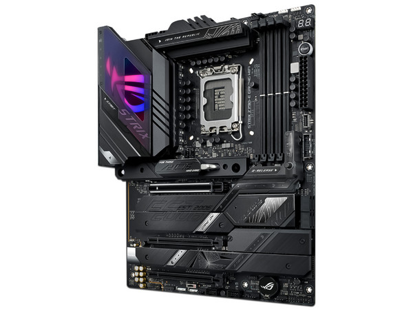 T. Madre ASUS ROG Strix Z790-E WIFI DDR5, Chipset Intel Z790,
Soporta: Intel 12va y 13va Generación, Socket 1700,
Memoria: DDR5 7800/6400/4800MHz, 192GB Max,
Integrado: AudioHD, Red, USB 3.2 y SATA 3.0, M.2,
ATX, Ptos: 1xPCIE5.0x16, 2xPCIE4.0x1.