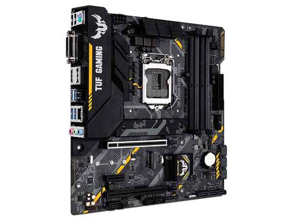 T. Madre ASUS TUF GAMING B365M-PLUS (WI-FI), Chipset Intel B365,
Soporta: Intel 9na / 8va Gen.,
Memoria: DDR4 2666 / 2400 / 2133 MHz, 128GB Máx.,
Integrado: Audio HD, Red Wi-Fi, USB 3.1, M.2,
ATX, Ptos: 2xPCIE3.0x16, 1xPCIE3.0x.1.