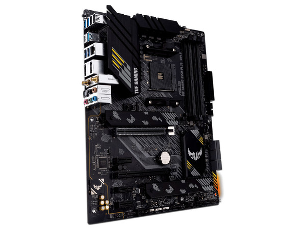 T. Madre ASUS TUF GAMING B550-PLUS WIFI II,
Chipset AMD B550,
Segmento: Medio,
Soporta: AMD Ryzen 5000/3000 Series,
Memoria: DDR4 4866(O.C.) / 3200 / 2133 MHz, 128GB Máx.,
Integrado: Audio HD, Red, USB 3.0, M.2,
ATX, Ptos: 2xPCIEx16, 3xPCIEx1.
